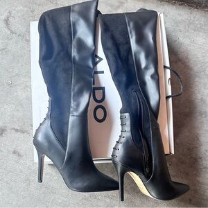 Aldo Black Heeled Boots